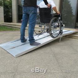 10 FT Aluminum Ramp Folding Wheelchair Scooter Mobility Portable Anti-Slip New