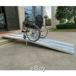 10 FT Aluminum Ramp Folding Wheelchair Scooter Mobility Portable Anti-Slip New