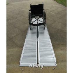 10' Portable Ramp Aluminum Folding Mobility Scooter Wheelchair Threshold USA