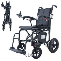 10A Ultra Lightweight Travel Electric Wheelchair Folding Portable Powerchair US
