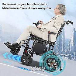 10A Ultra Lightweight Travel Electric Wheelchair Folding Portable Powerchair US