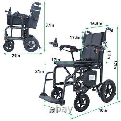 10A Ultra Lightweight Travel Electric Wheelchair Folding Portable Powerchair US