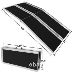 10ft Aluminum Multi-Folding Wheelchair Scooter Mobility Ramp Portable 600 LB
