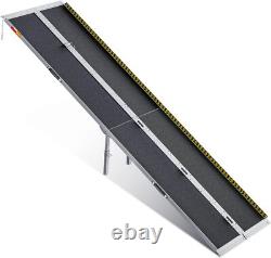 10ft Wheelchair Ramp Aluminum Multi-Folding Scooter Mobility Portable 600 LB