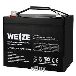 12 Volt 75AH SLA Deep Cycle Battery for Scooter Wheelchair Golf Cart Electric DC