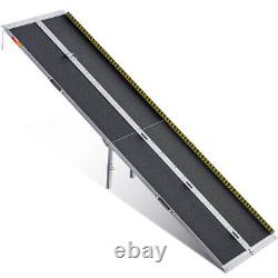 2-10ft Folding Aluminum Wheelchair Ramp Portable Mobility Scooter Non-Slip 600LB