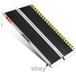 2-8ft Folding Aluminum Wheelchair Ramp Portable Mobility Scooter Non-Slip 600LBS