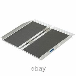 2' Folding Mobility Wheelchair Scooter Ramp Portable Aluminum