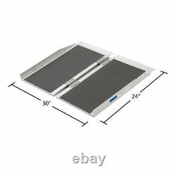 2' Folding Mobility Wheelchair Scooter Ramp Portable Aluminum