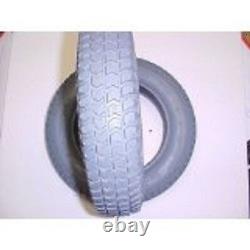 2 Pride Jazzy wheelchair tires 14x3 (300-8), Lt Grey solid knobby flat free new