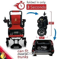 2021 Travel 19'' Luxury Designed Leather Electric Wheelchair Lightweight