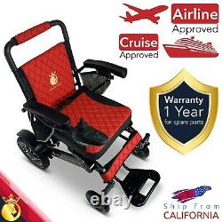 2021 Travel 19'' Luxury Designed Leather Electric Wheelchair Lightweight