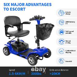 2023 4 Wheels Mobility Scooter Electric Powered Wheelchair Device for Travel New