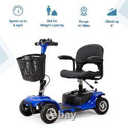 2023 4 Wheels Mobility Scooter Electric Powered Wheelchair Device for Travel New