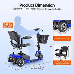 2024 3 Wheels Mobility Scooter Electric Powered Mobile Folding Wheelchair Device