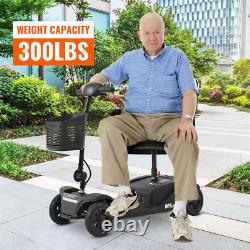 2024 4 Wheels Mobility Scooter Power Wheelchair Folding Electric For Home Travel