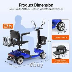 2025 Pro 4 Wheels Folding Mobility Scooters Power Wheelchairs Electric with Basket