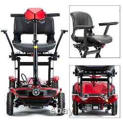 24V 12AH Electric Powered Wheelchair 4 Wheel Foldable Motorized Mobility Scooter