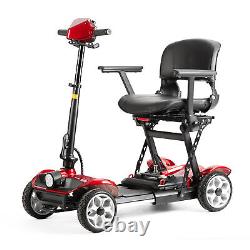 24V 12AH Electric Powered Wheelchair 4 Wheel Foldable Motorized Mobility Scooter