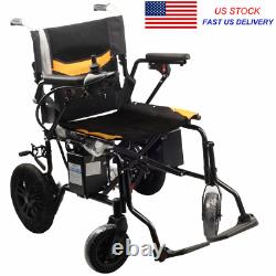 24V 12AH Folding Lightweight Electric Power Wheelchair Mobility Aid Motorized