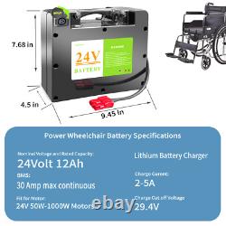 24V12Ah Lithium power Battery for Electric Wheelchair, Mobility Scooter