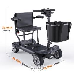 270W Mobility Scooter 4Wheel Senior Electric Scooter 24V 20AH Folding Wheelchair