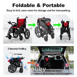2PCS Battery Folding Electric Wheelchairs Medical Mobility Scooter Home Travel