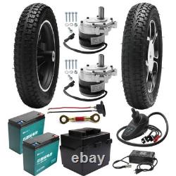 2x Electric Wheelchair Motor 24V 250W + 12in Wheel + 6-DZM-20 Mobility Scooter
