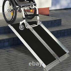3' Aluminum Wheelchair Ramp Portable Scooter Medical Mobility Handicap Threshold