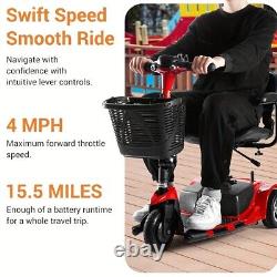 3-Wheel Folding Mobility Scooter Electric Wheelchair Seniors Travel 15.5 Miles