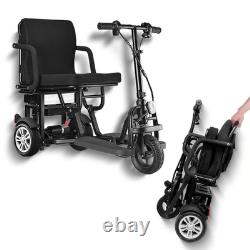 3-Wheel Folding Mobility Scooter for Adults, Electromagnetic Brake, 12AH Battery