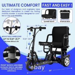 3-Wheel Folding Mobility Scooter for Adults, Electromagnetic Brake, 12AH Battery