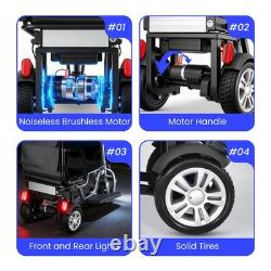 3-Wheel Folding Mobility Scooter for Adults, Electromagnetic Brake, 12AH Battery