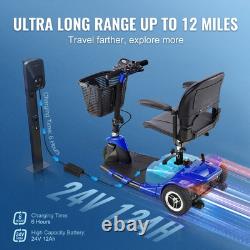 3-Wheel Folding Mobility Scooter for Seniors 12 Mile Range 265LBS Capacity