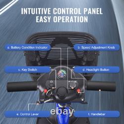 3-Wheel Folding Mobility Scooter for Seniors 12 Mile Range 265LBS Capacity