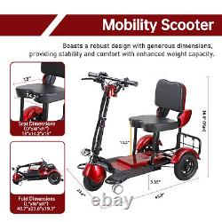 3 Wheel Mobility Scooter Electric Powered Mobile Folding Wheelchair Device Adult