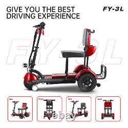 3 Wheel Mobility Scooter Electric Powered Mobile Folding Wheelchair Device Adult