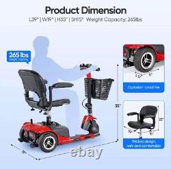 3 Wheel Mobility Scooter Electric Powered Mobile Folding Wheelchairs For Adult