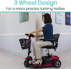 3-Wheel Mobility Scooter Electric Powered Mobile Wheelchair Device for Adults Fo