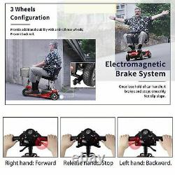 3-Wheel Mobility Scooter Electric Powered Wheelchair Device Folding W3331