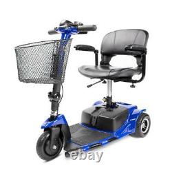 3 Wheels Mobility Scooter Electric Wheelchair Scooter Device for Travel Blue USA