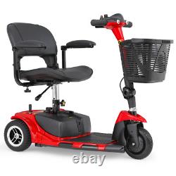 3 Wheels Mobility Scooter Power Wheelchair withDetachable Basket+Flip Up Armrests