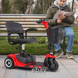 3 Wheels Mobility Scooter Power Wheelchair withDetachable Basket+Flip Up Armrests