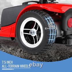 3 Wheels Mobility Scooter Power Wheelchair withDetachable Basket+Flip Up Armrests
