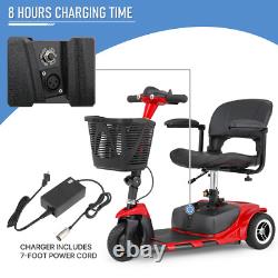 3 Wheels Mobility Scooter Power Wheelchair withDetachable Basket+Flip Up Armrests