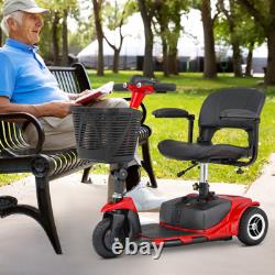 3 Wheels Mobility Scooter Power withDetachable Basket+Flip Up Armrests Wheelchair