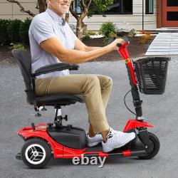 3 Wheels Mobility Scooter Power withDetachable Basket+Flip Up Armrests Wheelchair
