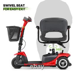 3 Wheels Mobility Scooter Power withDetachable Basket+Flip Up Armrests Wheelchair