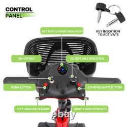 3 Wheels Mobility Scooter Power withDetachable Basket+Flip Up Armrests Wheelchair