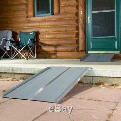 3' x 36 Aluminum Solid Threshold Ramp Wheelchair or Scooter Home Access
